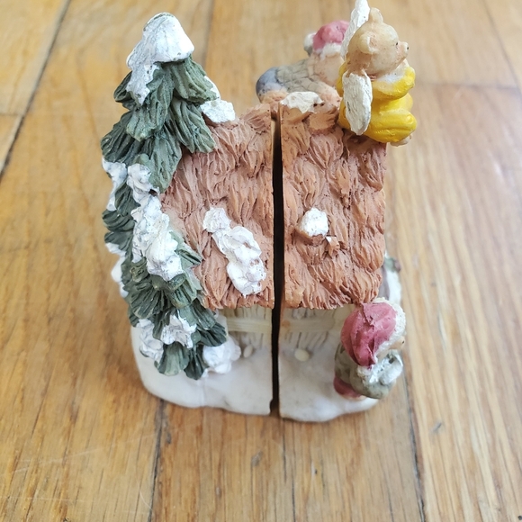 Polyresin hinged house bears the holiday hamlet christmas pageant figurine - Picture 7 of 11